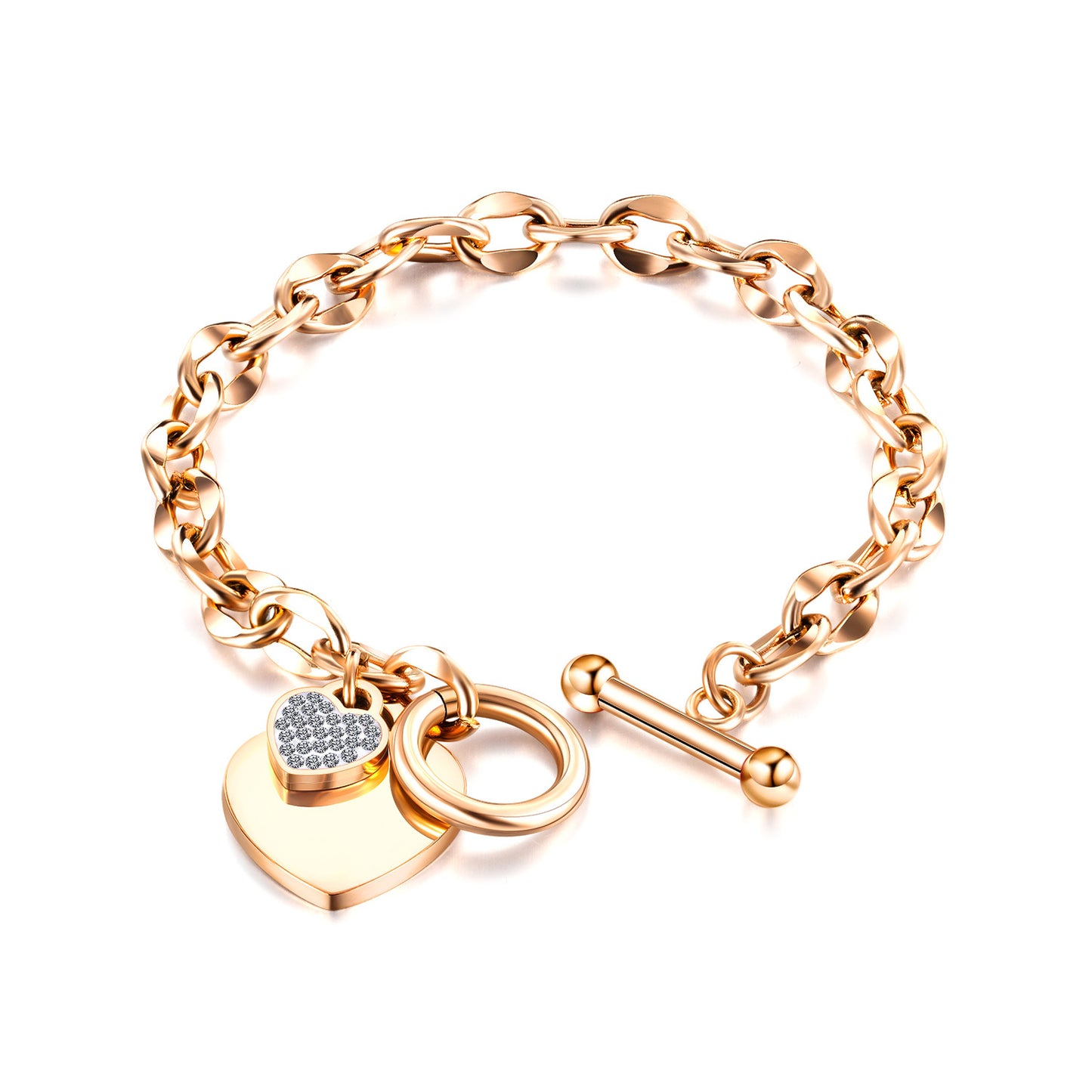 Love OT Buckle High Quality Titanium Steel Bracelet Rose Gold Plated - iRelax® Australia