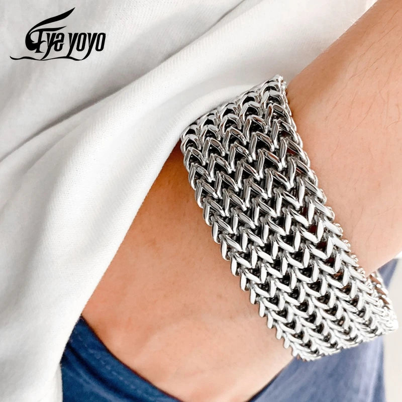 Mesh Polished Link Chain Bracelet - iRelax® Australia
