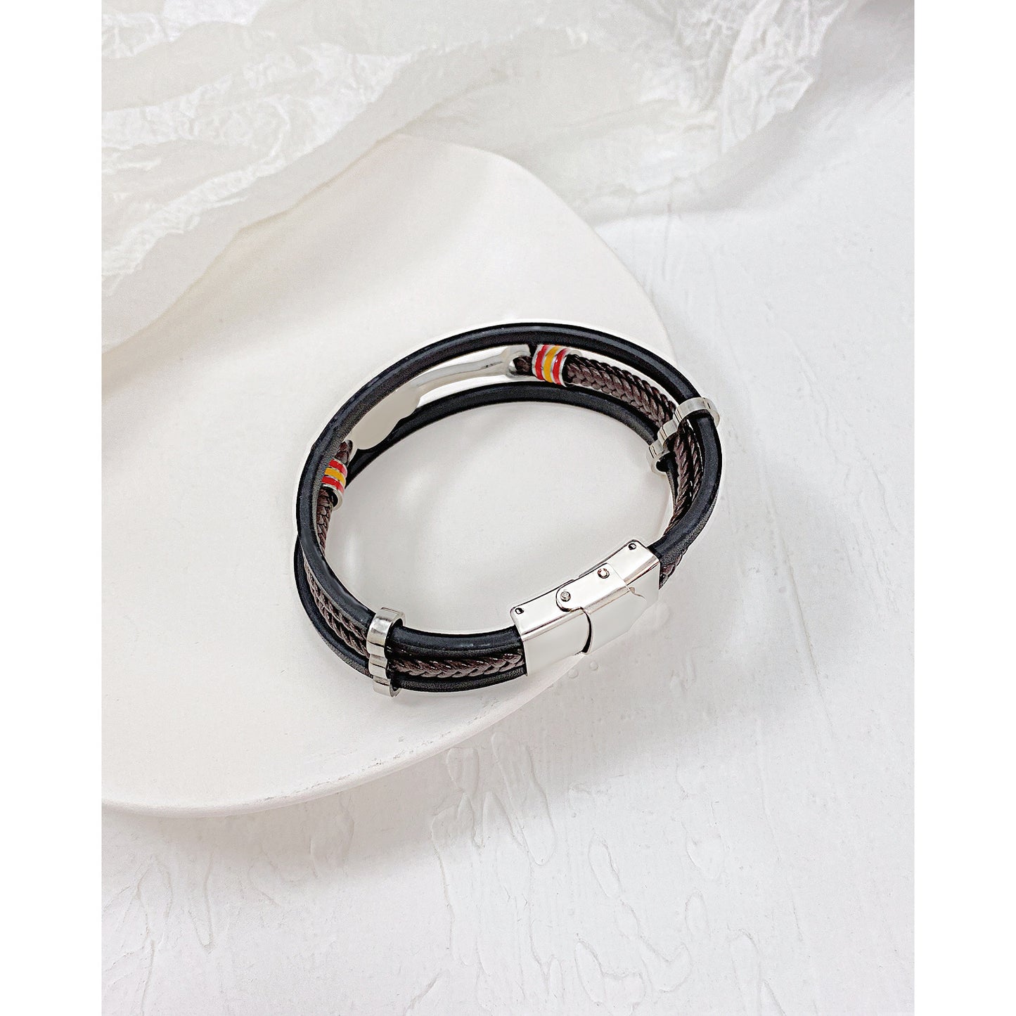Multilayer Braided Men's Guitar Leather Cord Bracelet - iRelax® Australia