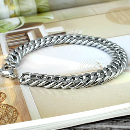 Pure Stainless Steel Thick Wide Flat Bracelet - iRelax® Australia