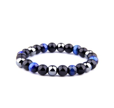 Tiger Eye Bracelet Obsidian Hematite Gemstone Bead Bracelet B20067 - iRelax Australia