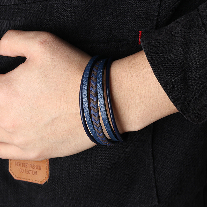 Handmade Rope Leather Ethnic Magnetic Bracelet - iRelax® Australia