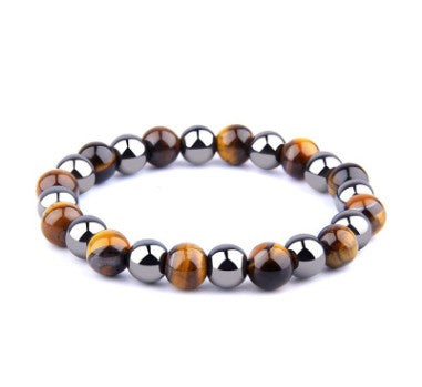 Tiger Eye Simple Obsidian Couple Friendship Bracelet B200034-19CM - iRelax Australia