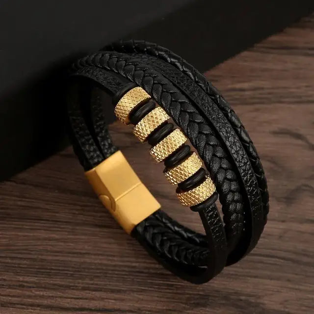 Classic Multilayer Leather Beaded Bracelet B3 - iRelax® Australia