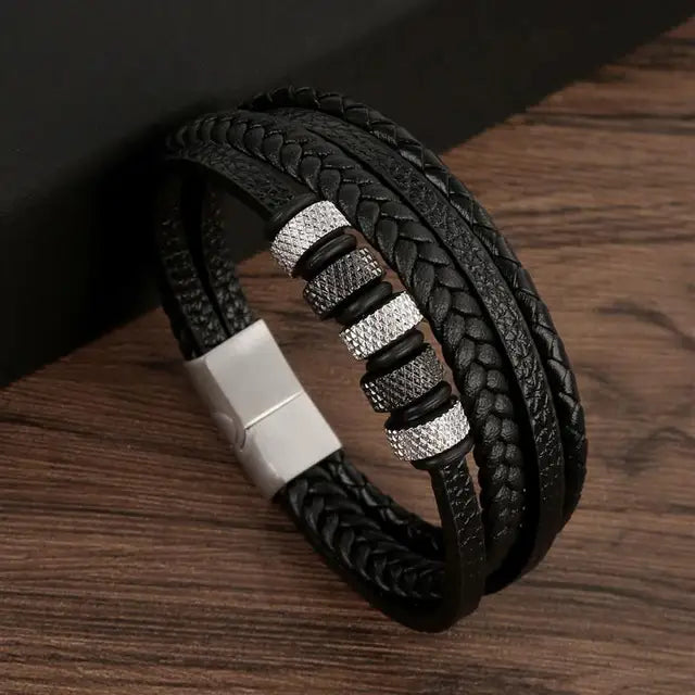 Classic Multilayer Leather Beaded Bracelet B4 - iRelax® Australia