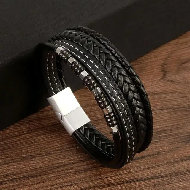 Classic Multilayer Leather Beaded Bracelet A2 - iRelax® Australia