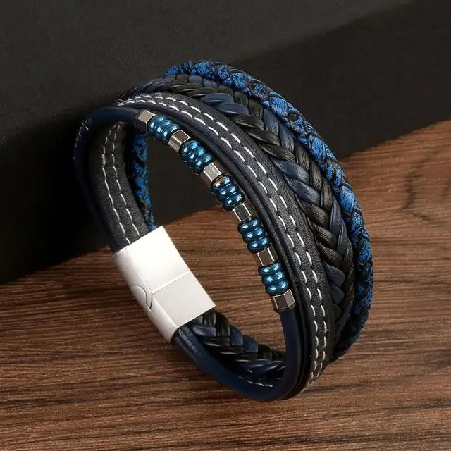 Classic Multilayer Leather Beaded Bracelet A3 - iRelax® Australia