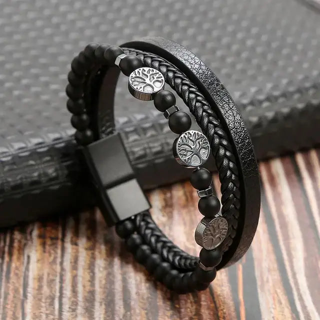 Classic Multilayer Leather Beaded Bracelet - iRelax® Australia