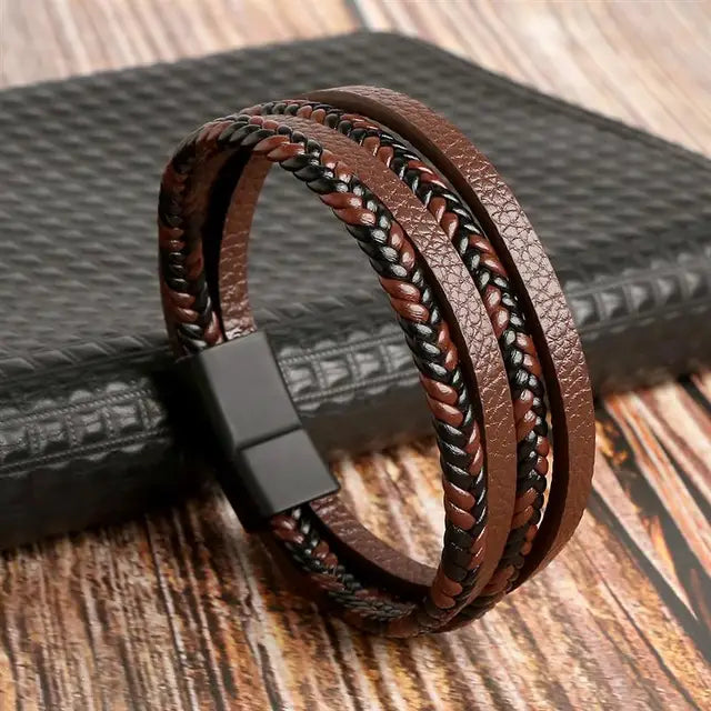 Classic Multilayer Leather Beaded Bracelet G1 - iRelax® Australia