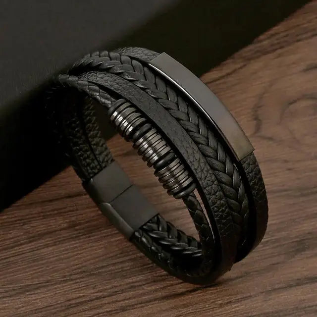 Classic Multilayer Leather Beaded Bracelet D3 - iRelax® Australia
