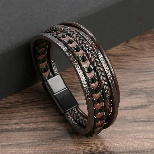 Classic Multilayer Leather Beaded Bracelet E2 - iRelax® Australia