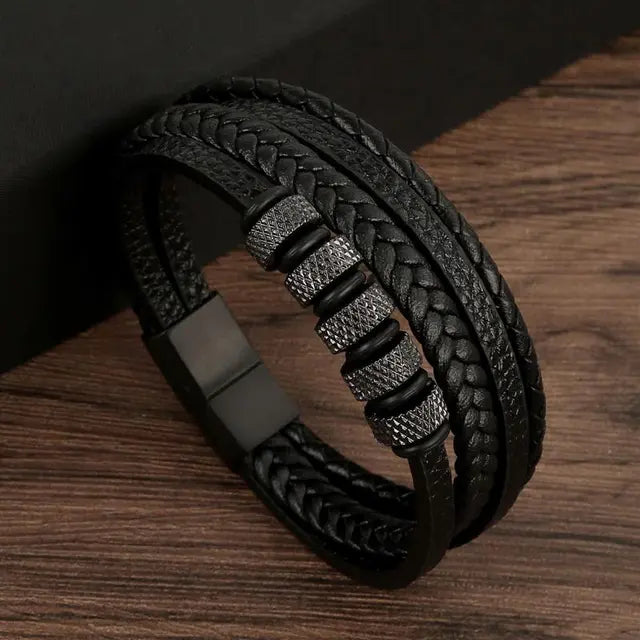 Classic Multilayer Leather Beaded Bracelet B2 - iRelax® Australia