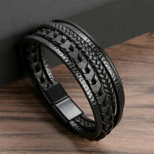 Classic Multilayer Leather Beaded Bracelet E1 - iRelax® Australia