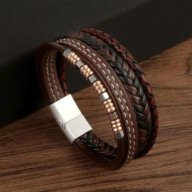 Classic Multilayer Leather Beaded Bracelet A1 - iRelax® Australia