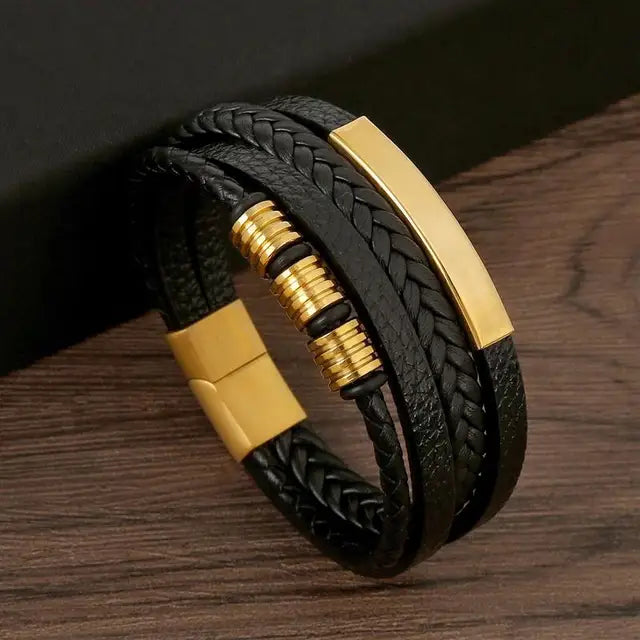 Classic Multilayer Leather Beaded Bracelet D2 - iRelax® Australia