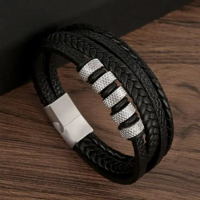 Classic Multilayer Leather Beaded Bracelet B1 - iRelax® Australia