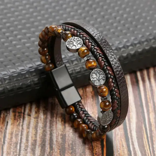 Classic Multilayer Leather Beaded Bracelet - iRelax® Australia