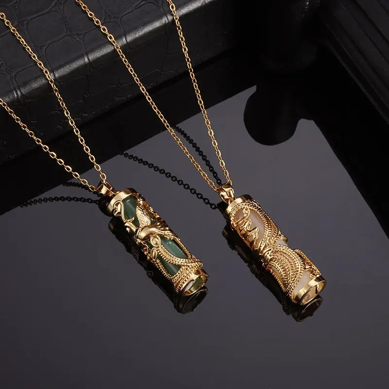Jade Phoenix Gilt Necklace Pendant - iRelax® Australia