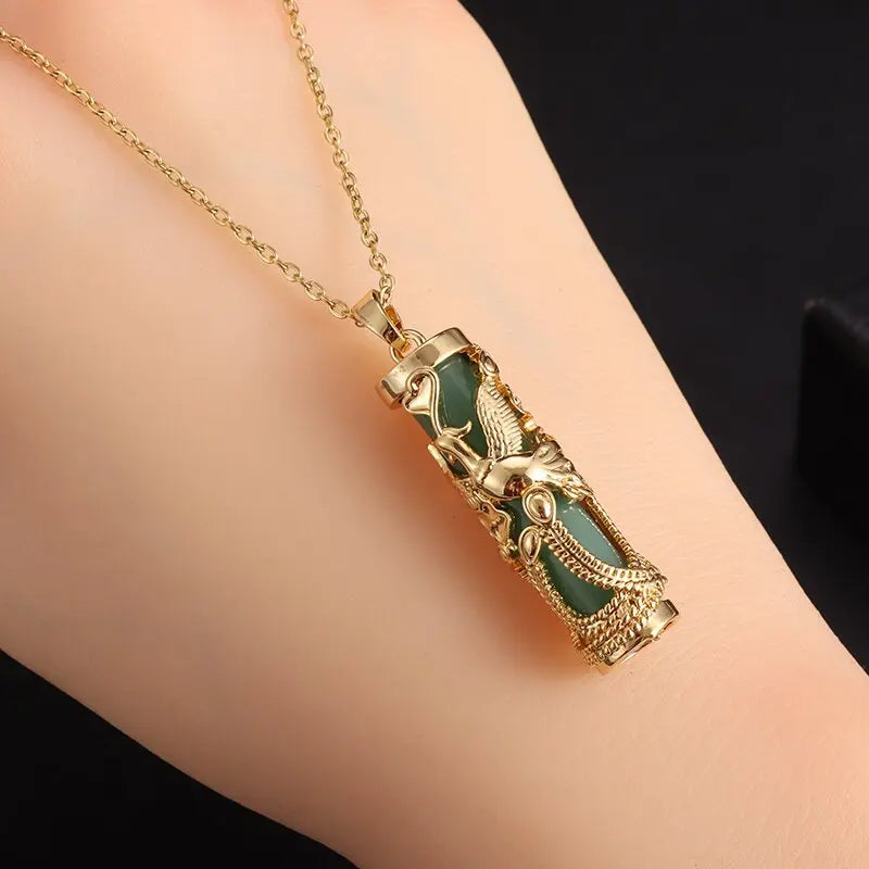 Jade Phoenix Gilt Necklace Pendant - iRelax® Australia