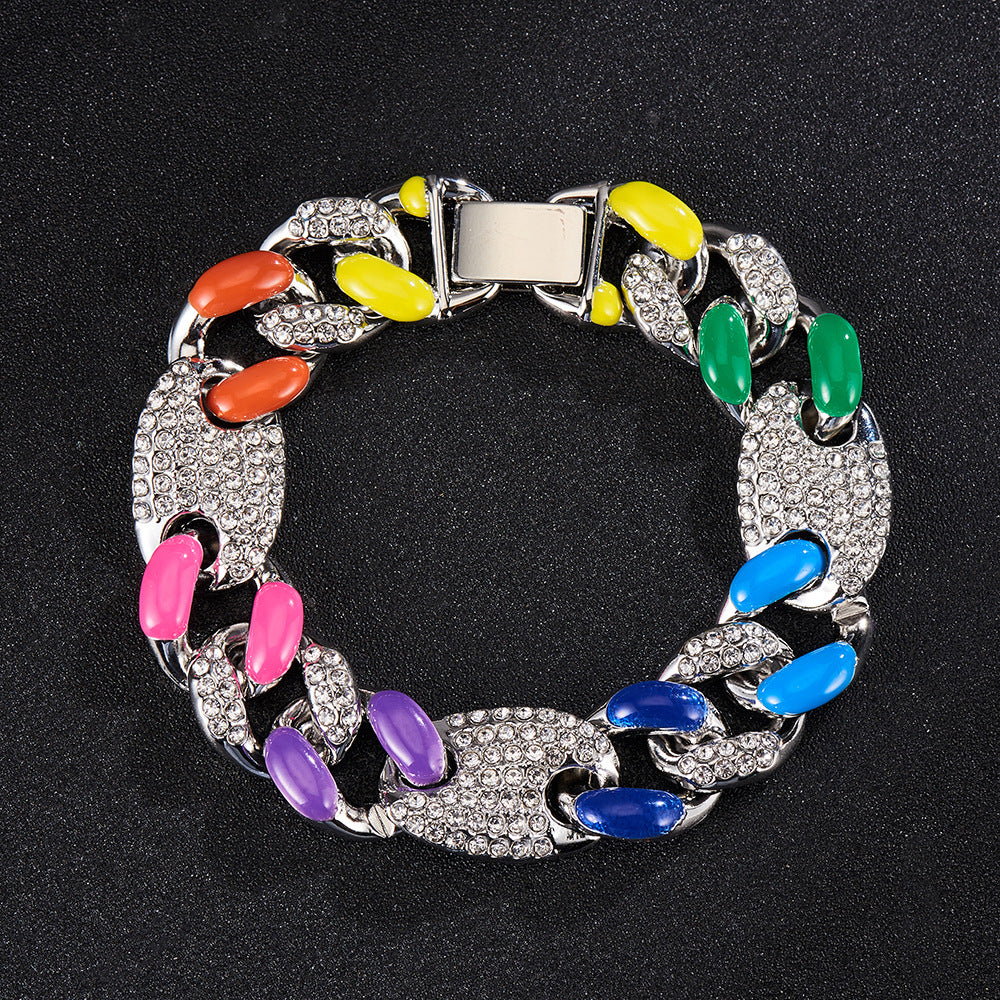 Inspired by LGBTQAI+ Colourful Full Diamond Anklet - iRelax® Australia