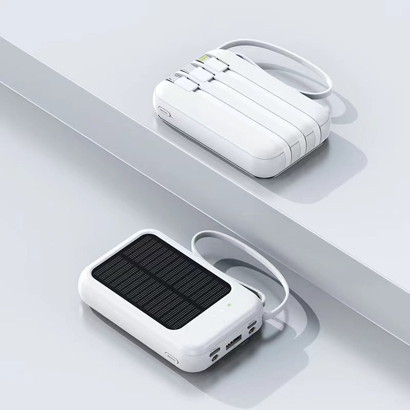 Mini Solar Portable Large Capacity Power Bank White - iRelax® Australia