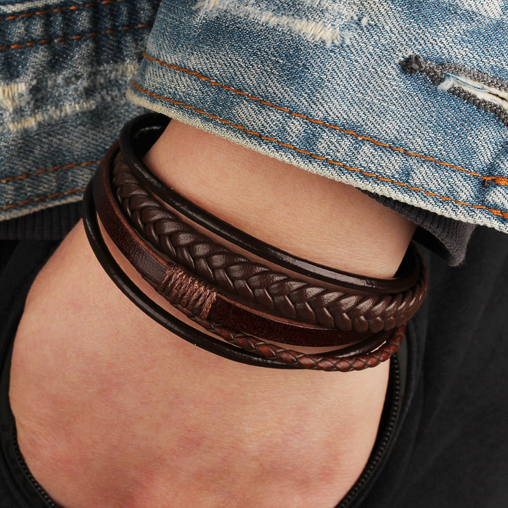 Leather Rope Hand Woven Bracelet - iRelax® Australia