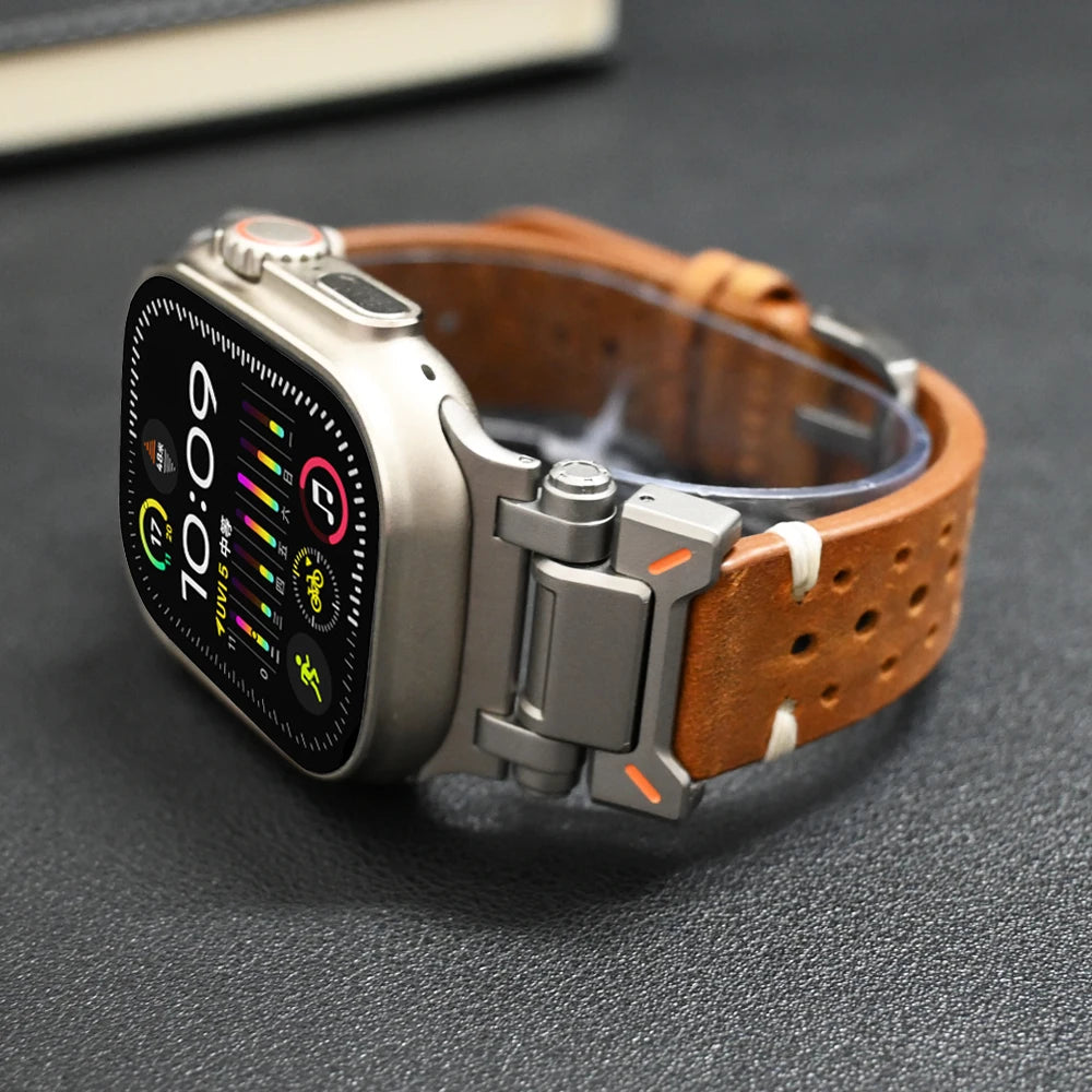 Premium leather apple watch bands clearance