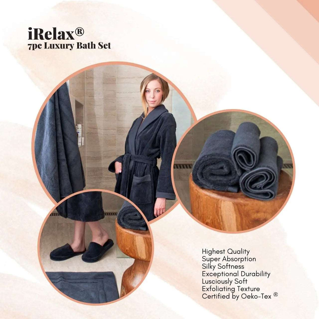 7pc Luxury Turkish Bath Set - iRelax® Australia