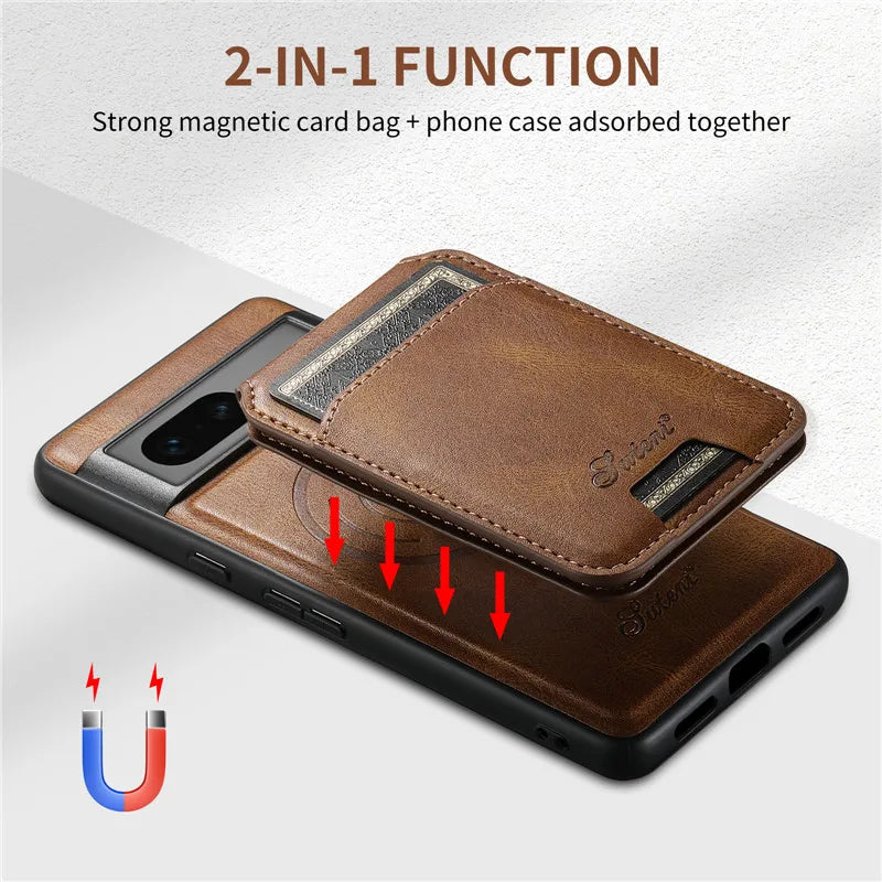 Magsafe Luxury Smartphone Leather Magnetic Pocket Cover