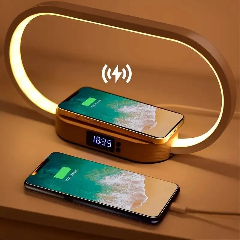 Wireless Charging Dock with Clock and LED Night Light - iRelax Australia