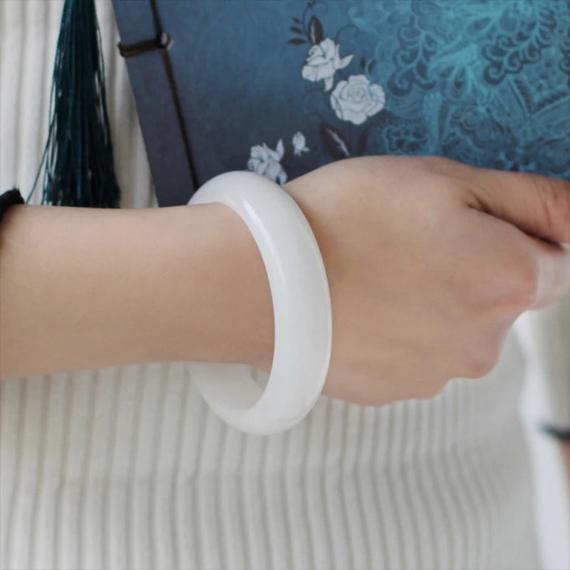 Natural White Luxury Marble Bangle - iRelax® Australia