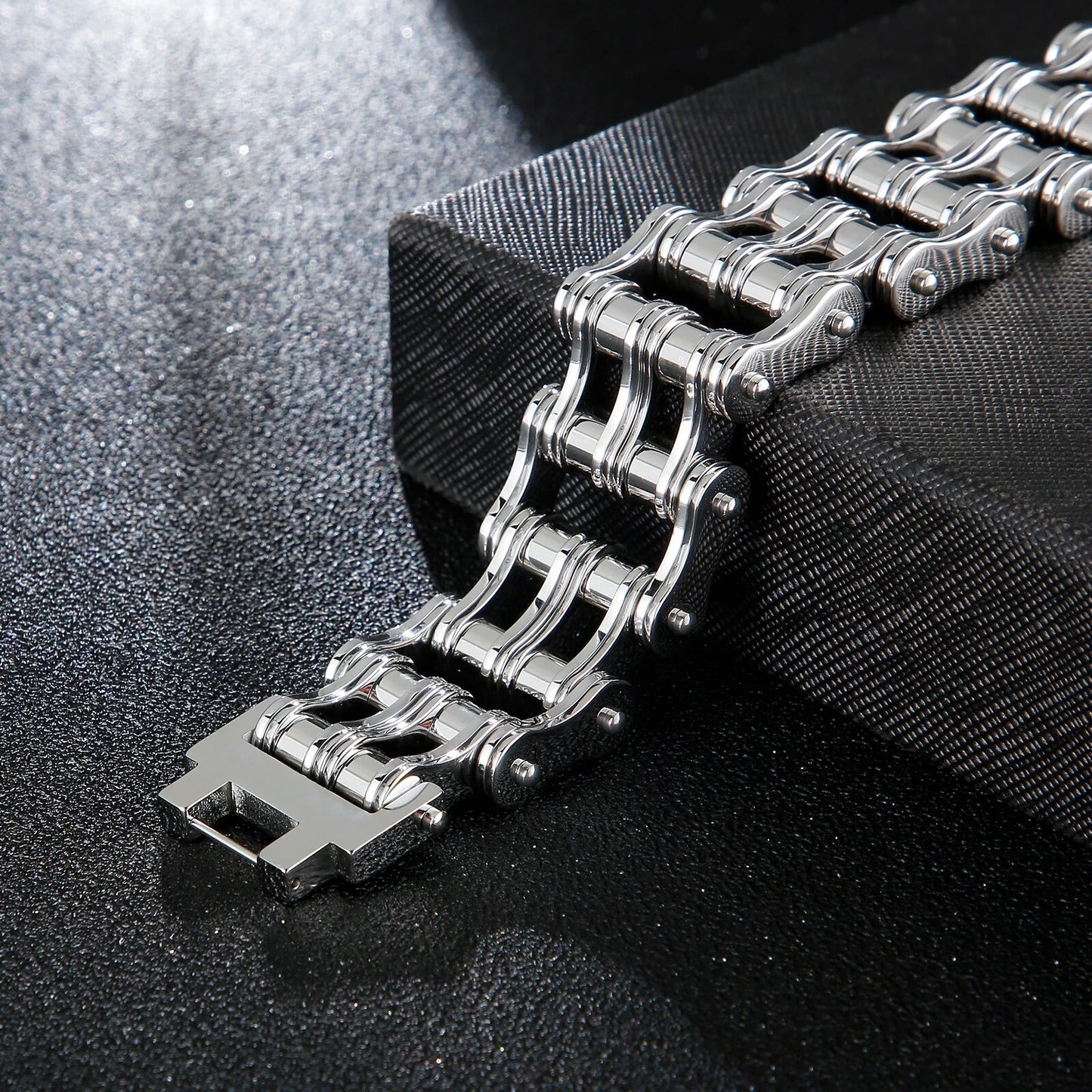 Super Heavy 24mm Wide Huge Punk Men's Biker Chain Bracelet - iRelax Australia