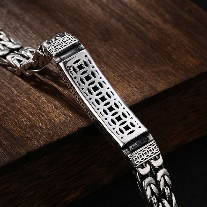 Chinese Retro Style Silver Double-Stranded Men's Bracelet - iRelax® Australia