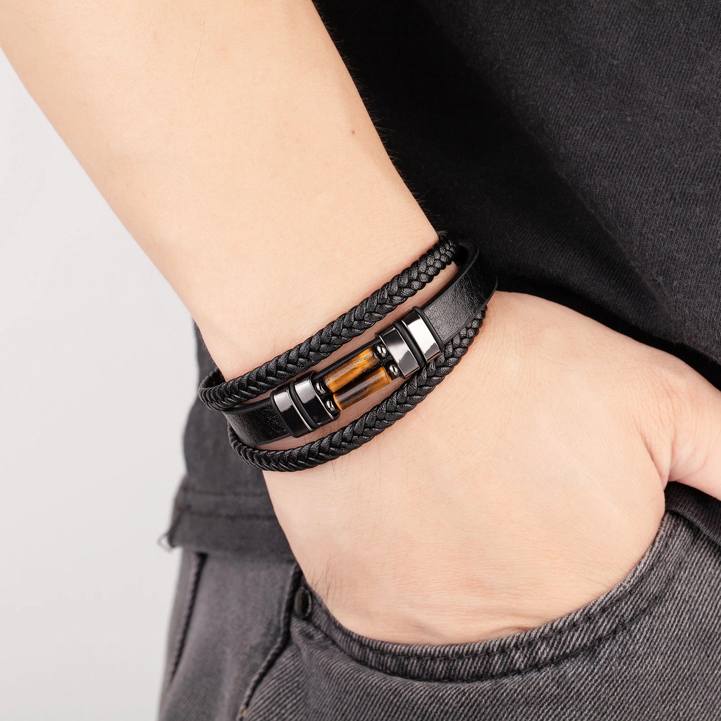Vintage Multilayer Leather Bohemia Chakra Stone Bead Bracelet - iRelax® Australia