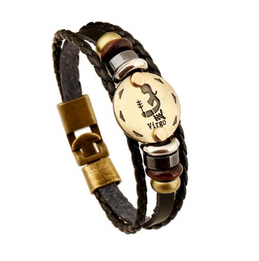 Bronze Alloy Buckles Zodiac Signs Bracelet 6 - iRelax® Australia