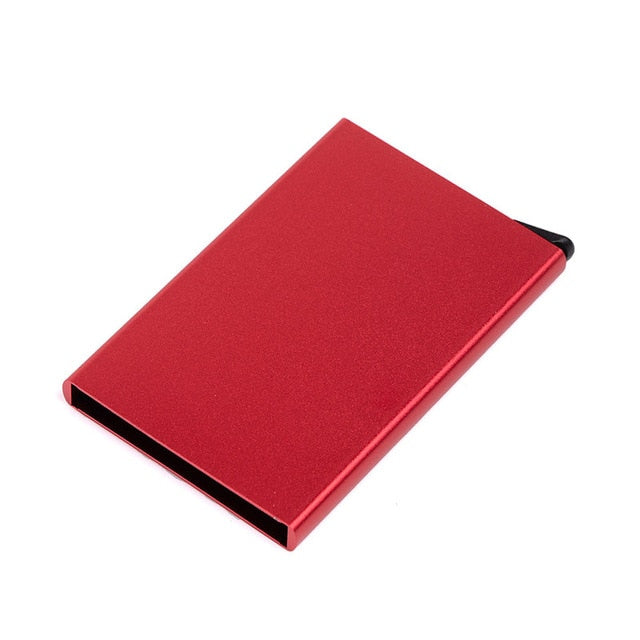 RFID Blocking Aluminum Metal Case Credit Card Holder Red - iRelax® Australia
