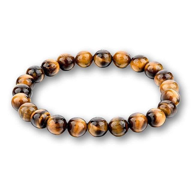 Tiger Eye Natural Lava Stone Chakra Yoga Beads Bracelets Brown - iRelax® Australia