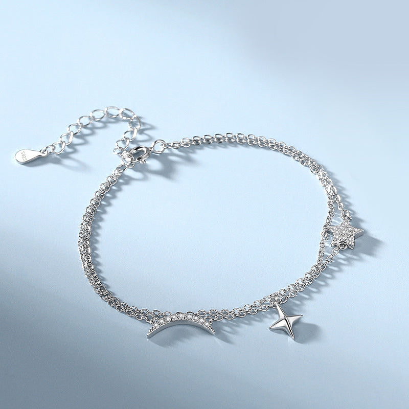 Couple Bracelet Sterling Silver Korean Version Niche Design Bracelet Women's Star Bracelet - iRelax® Australia