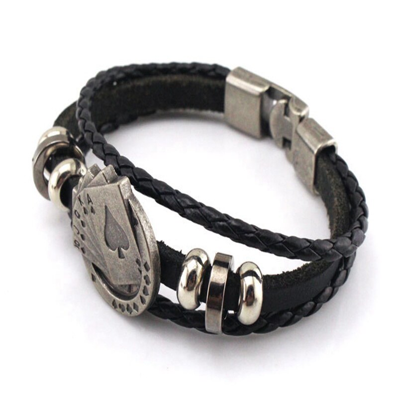 Cowhide Playing Card Three Layer Bracelet - iRelax® Australia