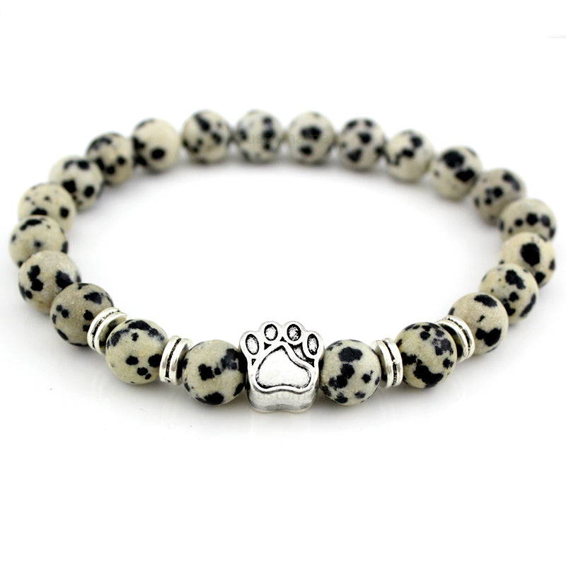 Dogs Cat Paw Natural Stone Elastic Rope Beads Bracelet - iRelax® Australia