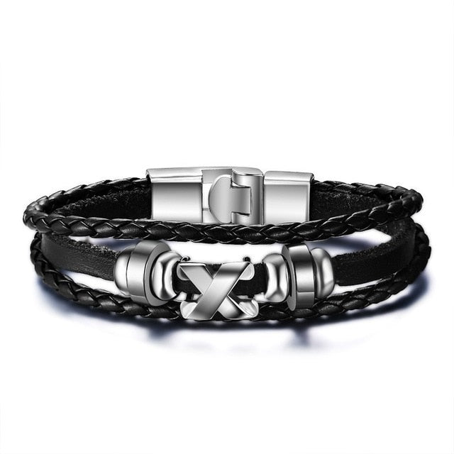 Genuine Leather Men Bracelet X - iRelax® Australia