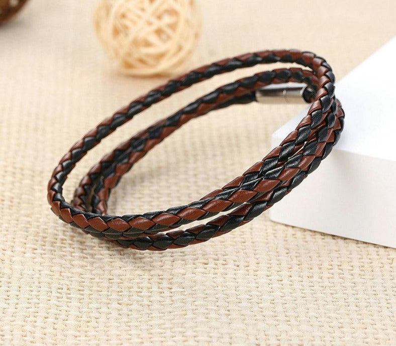 Leather Wrap Bracelet with Magnet Clasp - iRelax® Australia