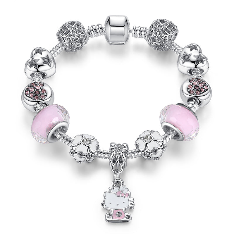 925 Sterling Silver Kitty Cat Charm Bracelet - iRelax® Australia