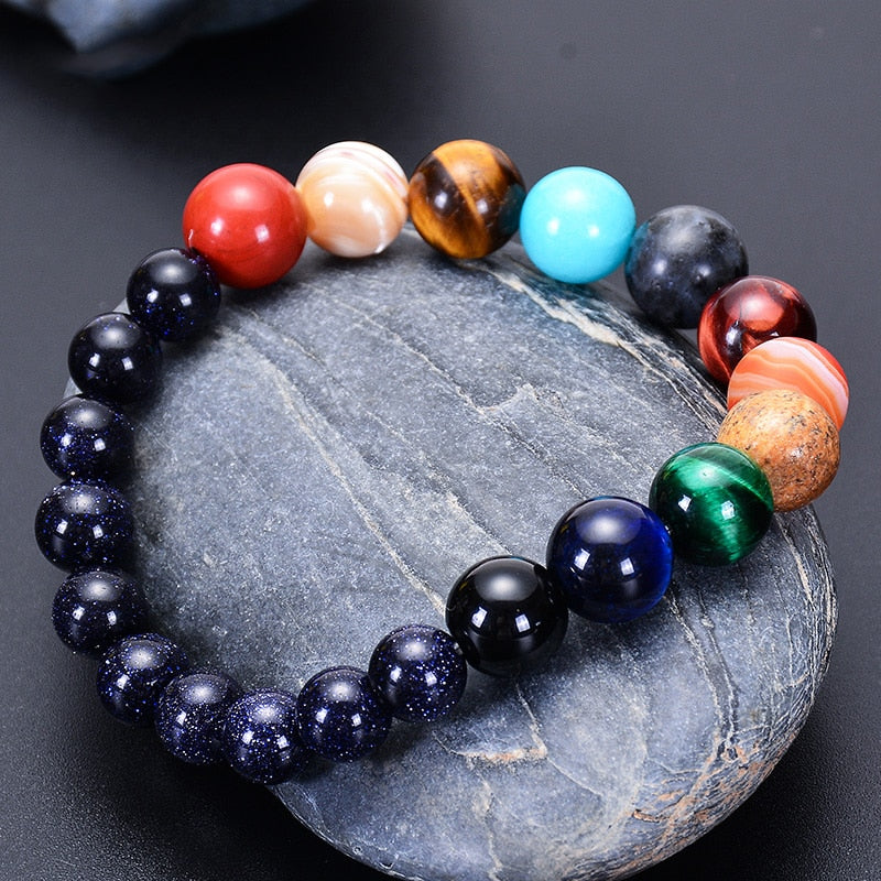 Eight Planets Natural Stone Beads Bracelet - iRelax® Australia