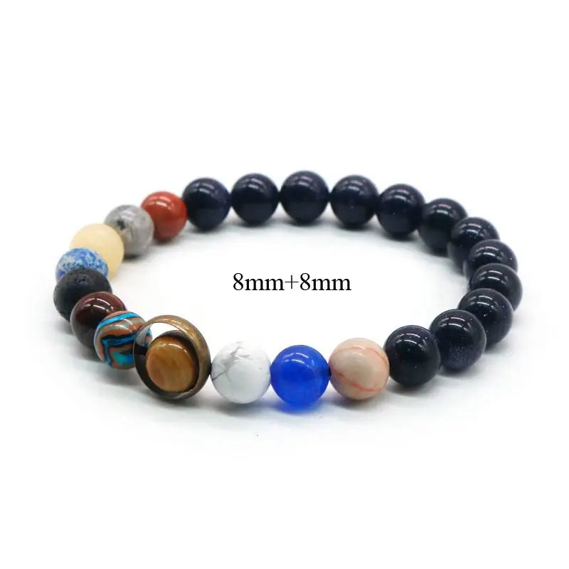 Universe Solar System Natural Stone Bracelet BS 8mm-8mm - iRelax® Australia
