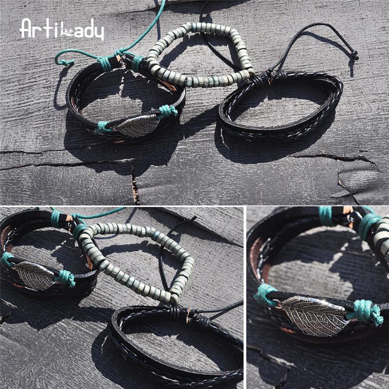 Leather Bracelet Set 3pcs Layer Handmade - iRelax® Australia