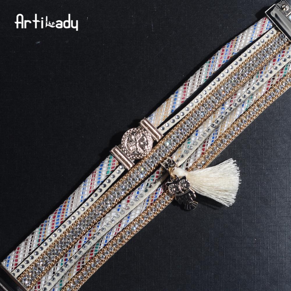 Tassel Charms Crystal Leather Bracelet - iRelax® Australia