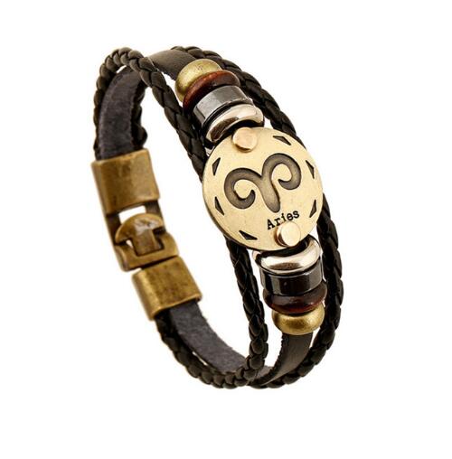 Bronze Alloy Buckles Zodiac Signs Bracelet 5 - iRelax® Australia