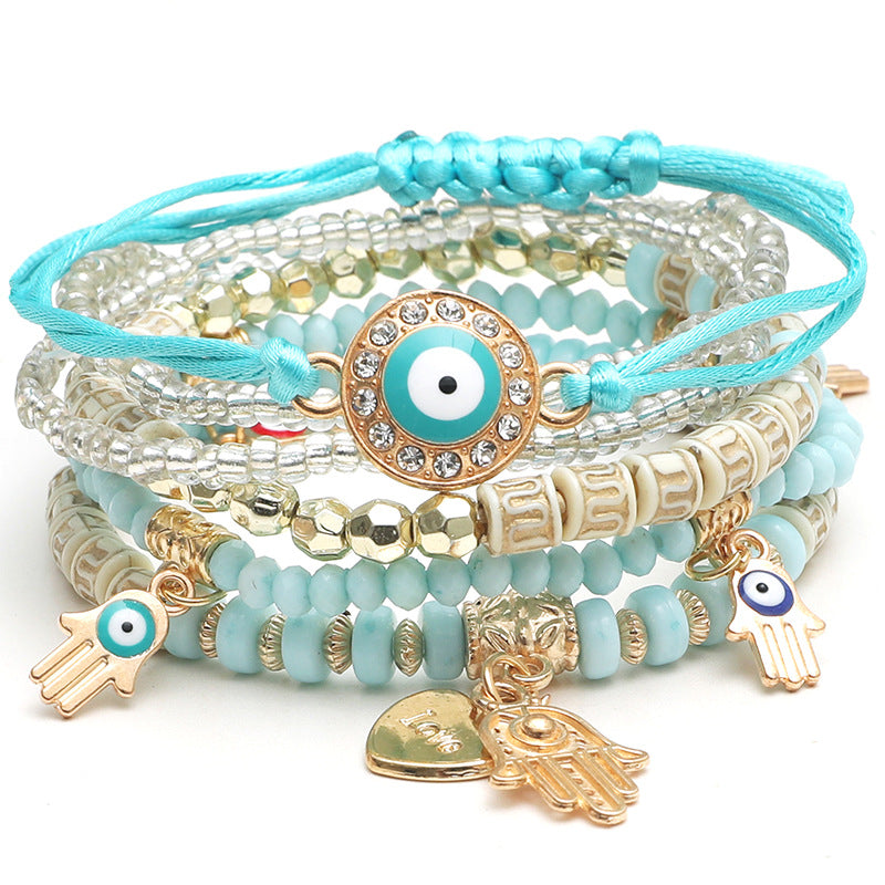 Hand-Beaded Fashion Eye Bead Temperament Multi-Layer Bracelet B0045-4 - iRelax® Australia