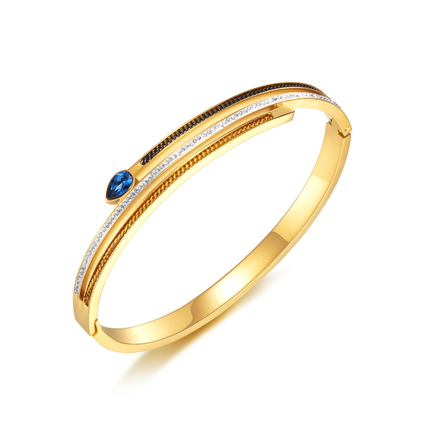 Micro Inlaid Zircon Versatile Stainless Steel Bracelet Golden - iRelax® Australia